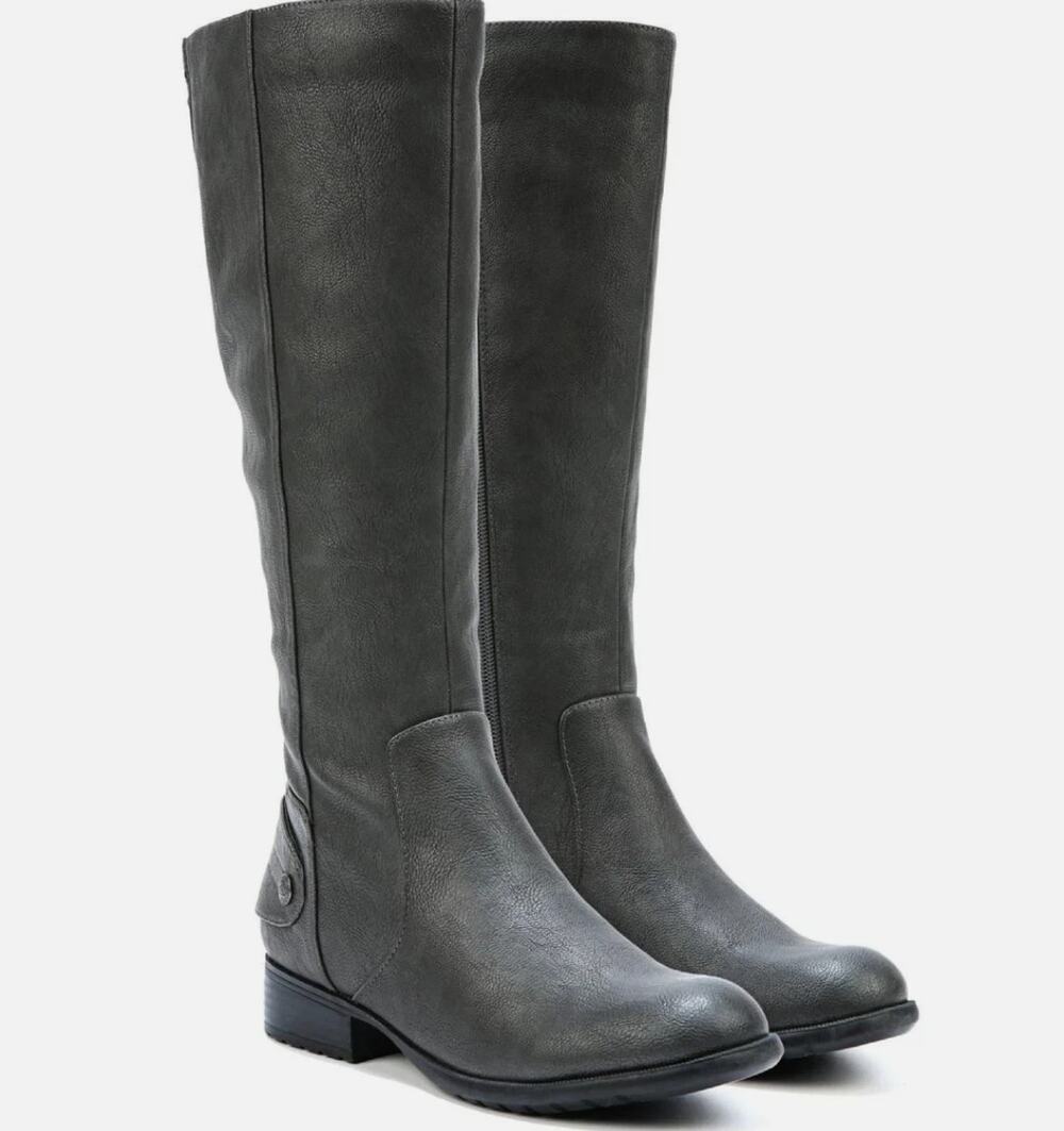 Life Stride Xandy Boots 5 Gray NWT Riding Tall Knee High Comfort LifeStride